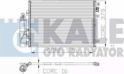 KALE OTO RADYATÖR 128200 - Конденсатор, кондиціонер autocars.com.ua