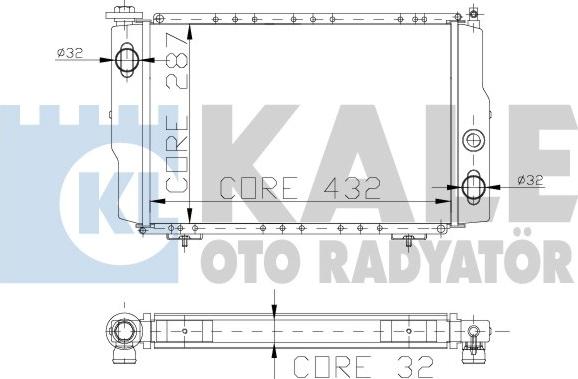 KALE OTO RADYATÖR 129800 - Радіатор, охолодження двигуна autocars.com.ua