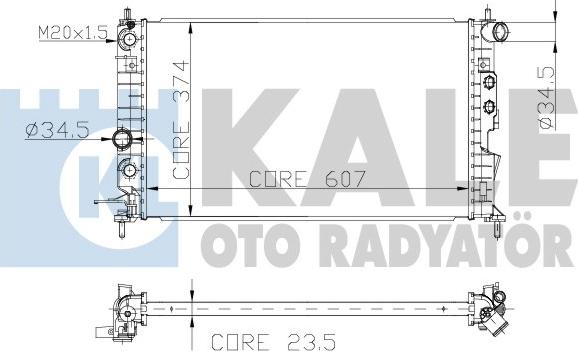KALE OTO RADYATÖR 134100 - Радіатор, охолодження двигуна autocars.com.ua