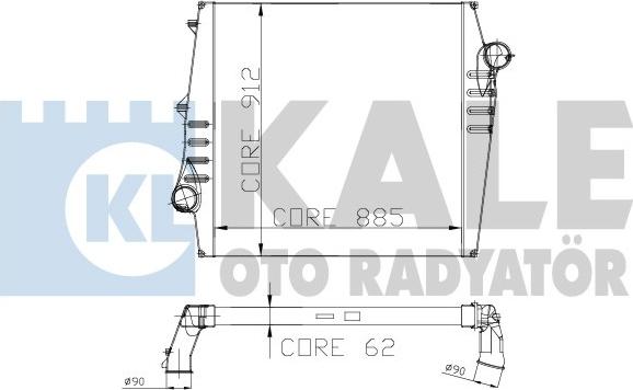 KALE OTO RADYATÖR 135600 - Интеркулер autocars.com.ua