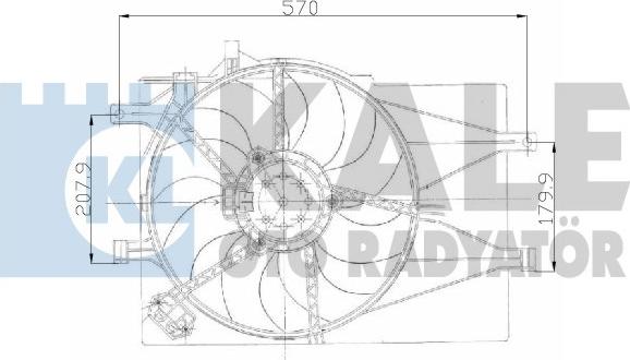 KALE OTO RADYATÖR 135920 - Вентилятор, охолодження двигуна autocars.com.ua