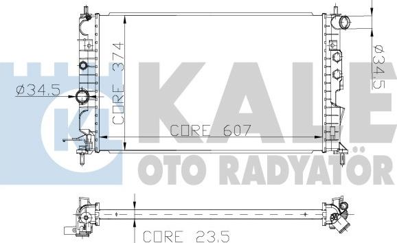 KALE OTO RADYATÖR 136200 - Радіатор, охолодження двигуна autocars.com.ua