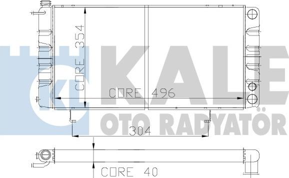 KALE OTO RADYATÖR 138600 - Радіатор, охолодження двигуна autocars.com.ua