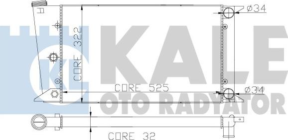 KALE OTO RADYATÖR 139100 - Радіатор, охолодження двигуна autocars.com.ua