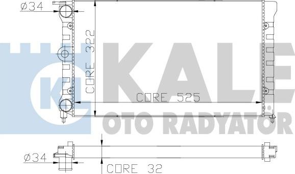 KALE OTO RADYATÖR 139200 - Радіатор, охолодження двигуна autocars.com.ua