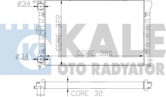 KALE OTO RADYATÖR 139400 - Радіатор, охолодження двигуна autocars.com.ua
