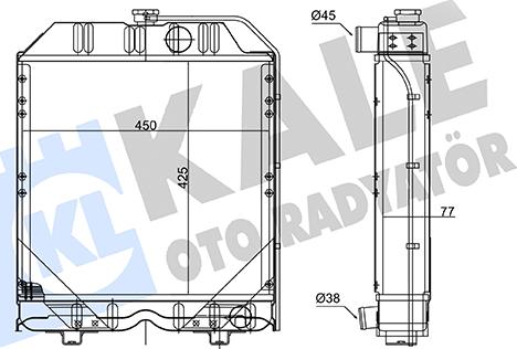 KALE OTO RADYATÖR 141500 - Радіатор, охолодження двигуна autocars.com.ua
