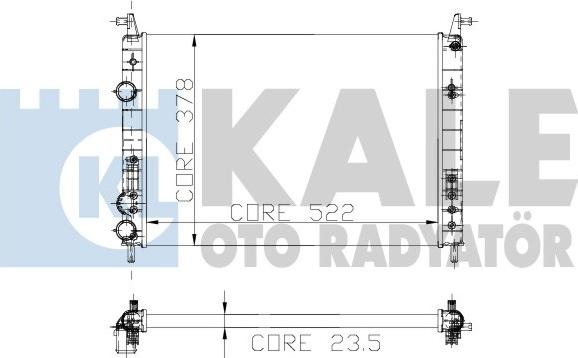 KALE OTO RADYATÖR 142800 - Радіатор, охолодження двигуна autocars.com.ua