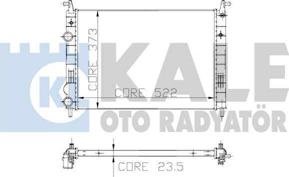 KALE OTO RADYATÖR 142900 - Радіатор, охолодження двигуна autocars.com.ua