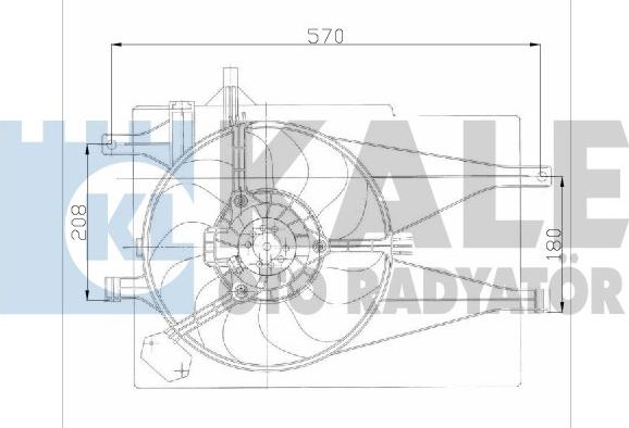 KALE OTO RADYATÖR 143123 - Вентилятор, охолодження двигуна autocars.com.ua