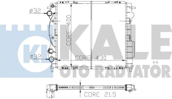 KALE OTO RADYATÖR 146200 - Радіатор, охолодження двигуна autocars.com.ua