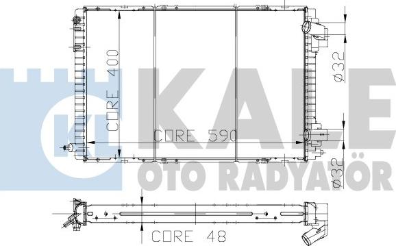 KALE OTO RADYATÖR 146600 - Радіатор, охолодження двигуна autocars.com.ua