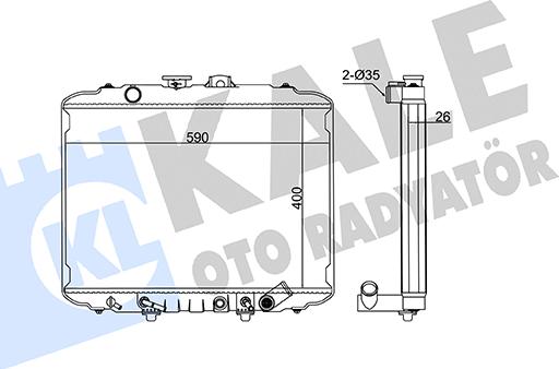 KALE OTO RADYATÖR 147800 - Радіатор, охолодження двигуна autocars.com.ua