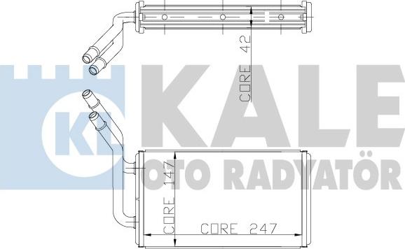 KALE OTO RADYATÖR 149800 - Теплообмінник, опалення салону autocars.com.ua