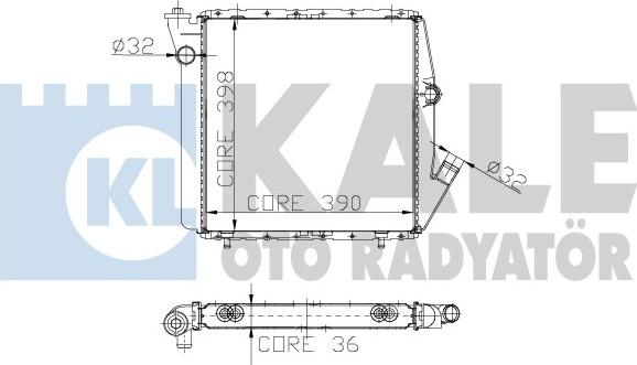 KALE OTO RADYATÖR 153300 - Радіатор, охолодження двигуна autocars.com.ua