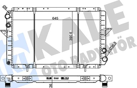 KALE OTO RADYATÖR 153600 - Радіатор, охолодження двигуна autocars.com.ua