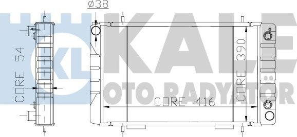 KALE OTO RADYATÖR 158599 - Радіатор, охолодження двигуна autocars.com.ua