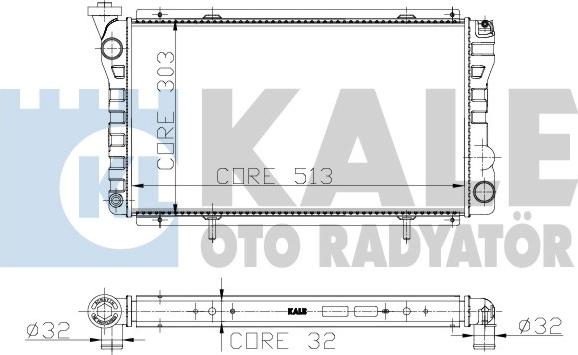 KALE OTO RADYATÖR 159100 - Радіатор, охолодження двигуна autocars.com.ua