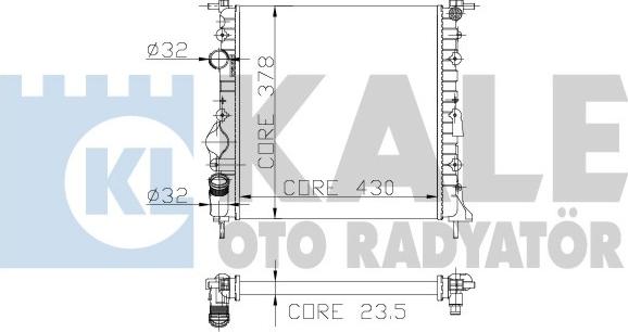 KALE OTO RADYATÖR 159400 - Радіатор, охолодження двигуна autocars.com.ua