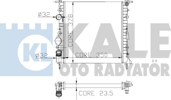 KALE OTO RADYATÖR 159500 - Радіатор, охолодження двигуна autocars.com.ua