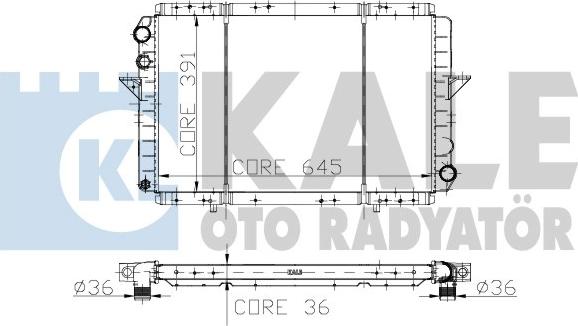 KALE OTO RADYATÖR 160800 - Радіатор, охолодження двигуна autocars.com.ua