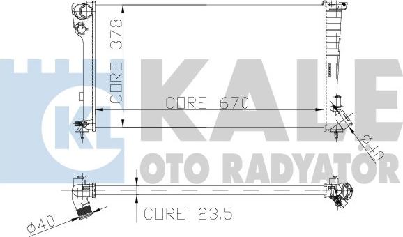 KALE OTO RADYATÖR 160900 - Радіатор, охолодження двигуна autocars.com.ua