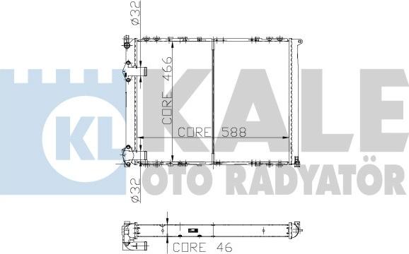 KALE OTO RADYATÖR 162000 - Радіатор, охолодження двигуна autocars.com.ua