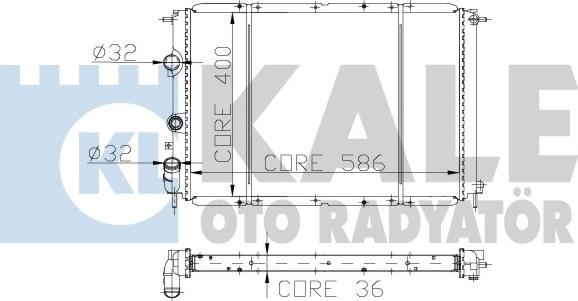 KALE OTO RADYATÖR 162100 - Радіатор, охолодження двигуна autocars.com.ua