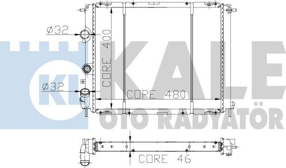 KALE OTO RADYATÖR 162400 - Радіатор, охолодження двигуна autocars.com.ua