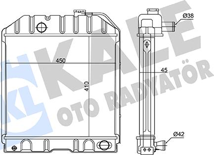 KALE OTO RADYATÖR 163400 - Радіатор, охолодження двигуна autocars.com.ua