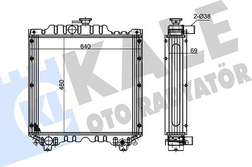 KALE OTO RADYATÖR 164100 - Радіатор, охолодження двигуна autocars.com.ua
