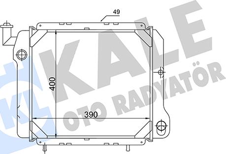KALE OTO RADYATÖR 167200 - Радіатор, охолодження двигуна autocars.com.ua