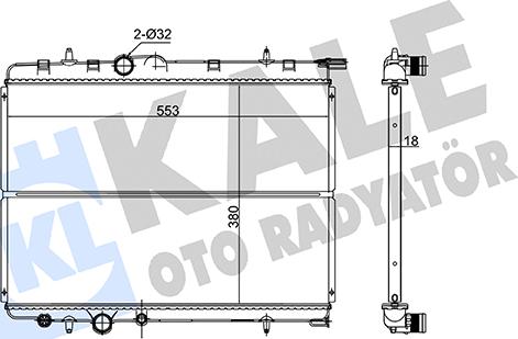 KALE OTO RADYATÖR 172700 - Радиатор, охлаждение двигателя autodnr.net