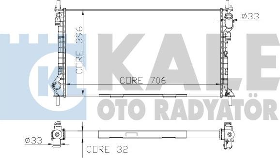 KALE OTO RADYATÖR 174799 - Радіатор, охолодження двигуна autocars.com.ua