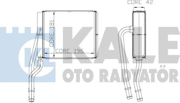 KALE OTO RADYATÖR 177400 - Теплообмінник, опалення салону autocars.com.ua