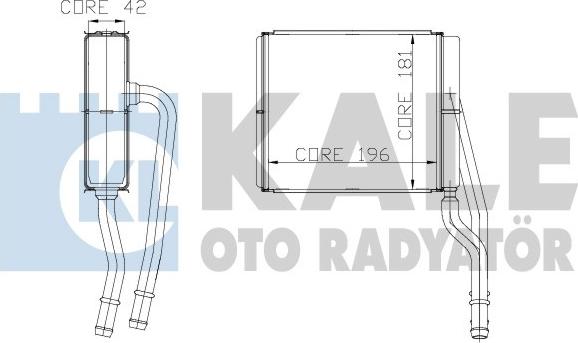 KALE OTO RADYATÖR 177500 - Теплообмінник, опалення салону autocars.com.ua