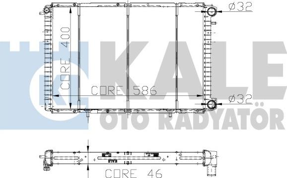 KALE OTO RADYATÖR 180500 - Радіатор, охолодження двигуна autocars.com.ua