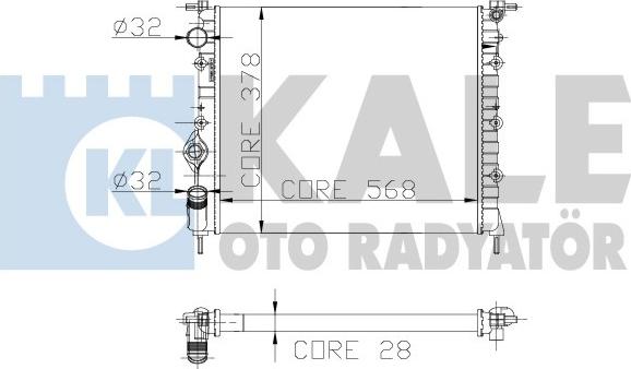 KALE OTO RADYATÖR 181400 - Радиатор, охлаждение двигателя autodnr.net