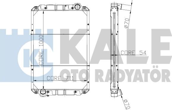 KALE OTO RADYATÖR 182700 - Радіатор, охолодження двигуна autocars.com.ua