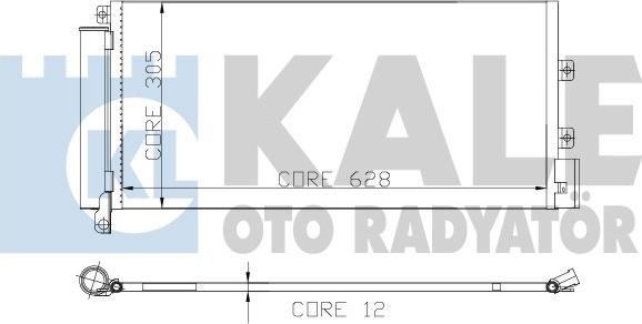 KALE OTO RADYATÖR 195700 - Конденсатор, кондиціонер autocars.com.ua