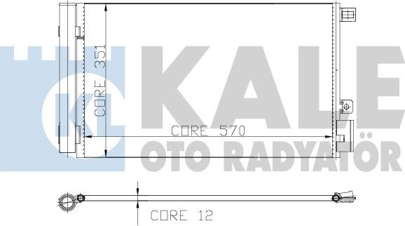 KALE OTO RADYATÖR 196000 - Конденсатор, кондиціонер autocars.com.ua