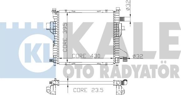 KALE OTO RADYATÖR 197100 - Радіатор, охолодження двигуна autocars.com.ua