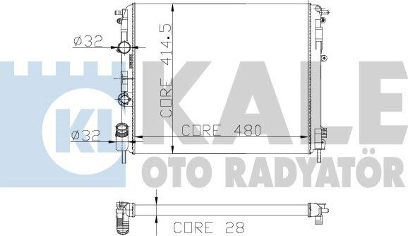 KALE OTO RADYATÖR 205700 - Радіатор, охолодження двигуна autocars.com.ua