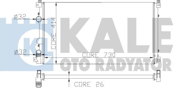 KALE OTO RADYATÖR 206600 - Радіатор, охолодження двигуна autocars.com.ua