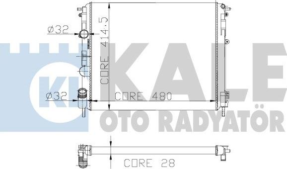 KALE OTO RADYATÖR 207100 - Радіатор, охолодження двигуна autocars.com.ua