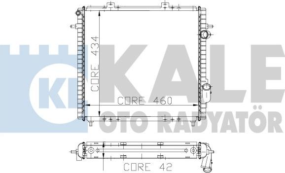 KALE OTO RADYATÖR 208300 - Радіатор, охолодження двигуна autocars.com.ua