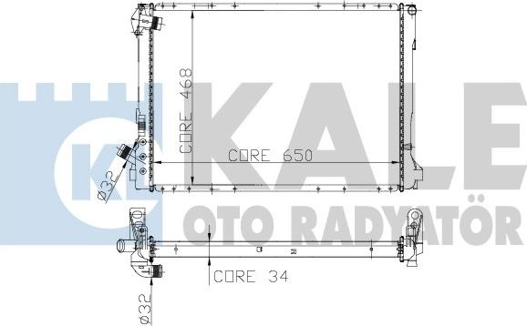 KALE OTO RADYATÖR 208600 - Радіатор, охолодження двигуна autocars.com.ua