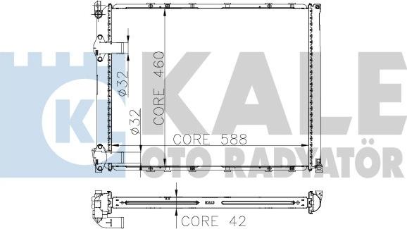 KALE OTO RADYATÖR 208700 - Радіатор, охолодження двигуна autocars.com.ua