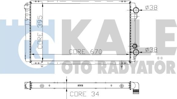 KALE OTO RADYATÖR 208800 - Радіатор, охолодження двигуна autocars.com.ua