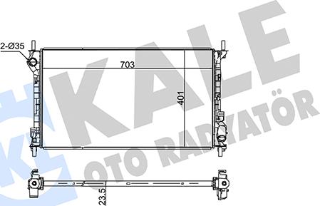 KALE OTO RADYATÖR 209700 - Радіатор, охолодження двигуна autocars.com.ua